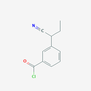 molecular formula C11H10ClNO B13966244 3-(1-Cyanopropyl)benzoyl chloride CAS No. 64379-73-3