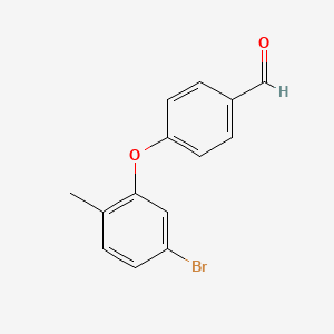 molecular formula C14H11BrO2 B13966248 4-(5-Bromo-2-methylphenoxy)benzaldehyde 