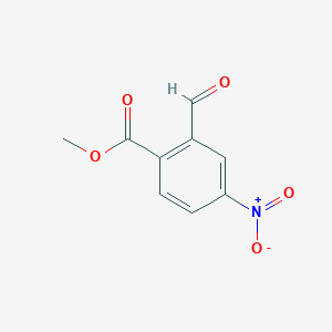 molecular formula C9H7NO5 B13966252 Methyl 2-formyl-4-nitrobenzoate 