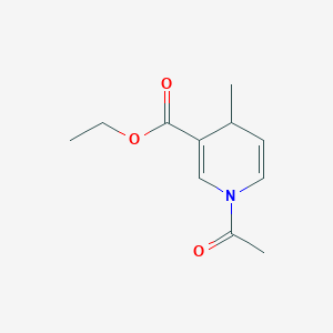 molecular formula C11H15NO3 B13966257 Ethyl 1-acetyl-4-methyl-1,4-dihydropyridine-3-carboxylate 