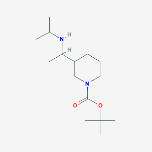 molecular formula C15H30N2O2 B13966264 tert-Butyl 3-(1-(isopropylamino)ethyl)piperidine-1-carboxylate 