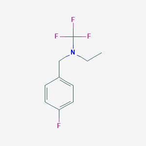 molecular formula C10H11F4N B13966270 N-(4-fluorobenzyl)-N-(trifluoromethyl)ethanamine 