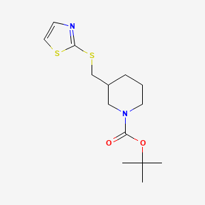 molecular formula C14H22N2O2S2 B13966278 3-(Thiazol-2-ylsulfanylmethyl)-piperidine-1-carboxylic acid tert-butyl ester 