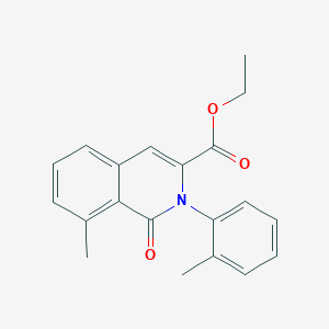 molecular formula C20H19NO3 B13966307 8-Methyl-1-oxo-2-o-tolyl-1,2-dihydro-isoquinoline-3-carboxylic acid ethyl ester 