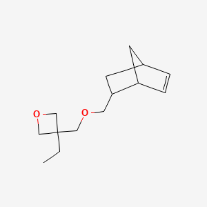 molecular formula C14H22O2 B13966318 3-{[(Bicyclo[2.2.1]hept-5-en-2-yl)methoxy]methyl}-3-ethyloxetane CAS No. 618380-47-5