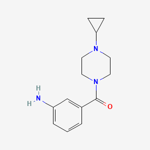 molecular formula C14H19N3O B13966322 (3-Aminophenyl)(4-cyclopropyl-1-piperazinyl)methanone 