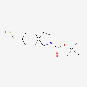 molecular formula C15H27NO2S B13966329 tert-Butyl 8-(mercaptomethyl)-2-azaspiro[4.5]decane-2-carboxylate 