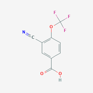 molecular formula C9H4F3NO3 B13966333 3-Cyano-4-(trifluoromethoxy)benzoic acid 