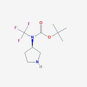 molecular formula C10H17F3N2O2 B13966350 (R)-tert-butyl pyrrolidin-3-yl(trifluoromethyl)carbamate 