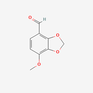 molecular formula C9H8O4 B13966394 7-Methoxy-1,3-benzodioxole-4-carbaldehyde CAS No. 23731-55-7