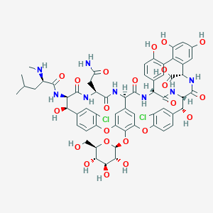 molecular formula C59H62Cl2N8O22 B139664 Desvancosaminyl vancomycin CAS No. 101485-50-1