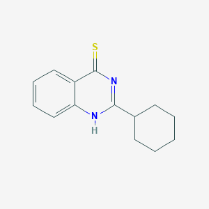 molecular formula C14H16N2S B13966441 2-cyclohexyl-1H-quinazoline-4-thione CAS No. 606136-42-9