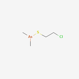 molecular formula C4H10AsClS B13966454 Arsine, (2-chloroethylthio)dimethyl- CAS No. 64049-09-8