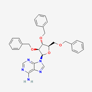 molecular formula C31H31N5O4 B1396647 9-(2',3',5'-三-O-苄基-β-D-呋喃核糖基)-腺嘌呤 CAS No. 3257-73-6
