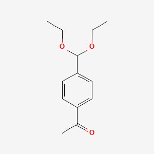 molecular formula C13H18O3 B13966472 1-[4-(Diethoxymethyl)phenyl]ethan-1-one CAS No. 125532-06-1