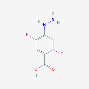 molecular formula C7H6F2N2O2 B13966481 2,5-Difluoro-4-hydrazinobenzoic acid 