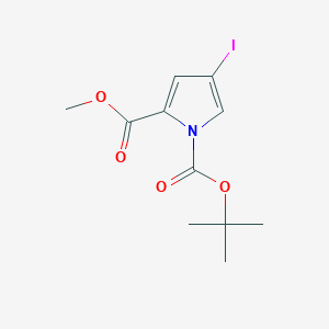 molecular formula C11H14INO4 B1396649 1-叔丁基 2-甲基 4-碘-1H-吡咯-1,2-二羧酸酯 CAS No. 170100-69-3