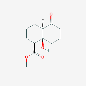 molecular formula C13H20O4 B13966495 (1S,4aR,8aS)-Methyl 8a-hydroxy-4a-Methyl-5-oxodecahydronaphthalene-1-carboxylate 