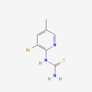 molecular formula C7H8BrN3S B13966506 N-(3-Bromo-5-methyl-2-pyridyl)thiourea 