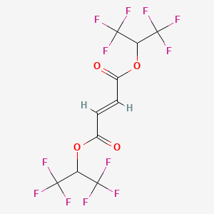 molecular formula C10H4F12O4 B13966533 Fumaric acid bis[1-(trifluoromethyl)-2,2,2-trifluoroethyl] ester CAS No. 24120-21-6