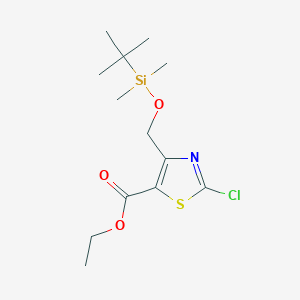 Ethyl 4-({[tert-butyl(dimethyl)silyl]oxy}methyl)-2-chloro-1,3-thiazole-5-carboxylate