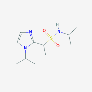 molecular formula C11H21N3O2S B13966586 N-isopropyl-1-(1-isopropyl-1H-imidazol-2-yl)ethanesulfonamide 