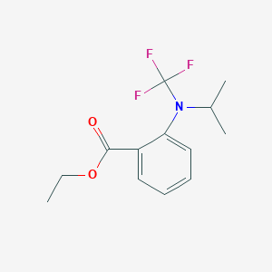 molecular formula C13H16F3NO2 B13966594 Ethyl 2-(isopropyl(trifluoromethyl)amino)benzoate 