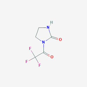 molecular formula C5H5F3N2O2 B13966622 1-(Trifluoroacetyl)imidazolidin-2-one CAS No. 5391-41-3