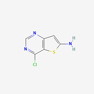 molecular formula C6H4ClN3S B13966623 4-chlorothieno[3,2-d]pyrimidin-6-amine 