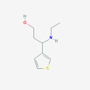 molecular formula C9H15NOS B13966630 3-(Ethylamino)-3-(thiophen-3-yl)propan-1-ol 