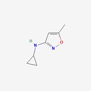 molecular formula C7H10N2O B13966642 N-cyclopropyl-5-methylisoxazol-3-amine 