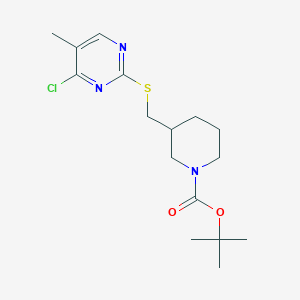 molecular formula C16H24ClN3O2S B13966643 3-(4-Chloro-5-methyl-pyrimidin-2-ylsulfanylmethyl)-piperidine-1-carboxylic acid tert-butyl ester 