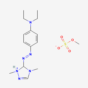 molecular formula C15H26N6O4S B13966657 5-[[4-(diethylamino)phenyl]azo]-1,4-dimethyl-1H-1,2,4-triazolium methyl sulphate CAS No. 23532-28-7