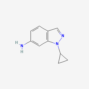 molecular formula C10H11N3 B13966662 1-Cyclopropyl-1h-indazol-6-amine 