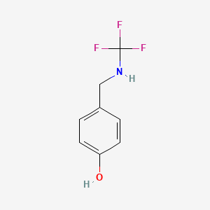 molecular formula C8H8F3NO B13966686 4-(((Trifluoromethyl)amino)methyl)phenol 