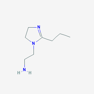 molecular formula C8H17N3 B13966707 2-(2-Propyl-4,5-dihydro-1H-imidazol-1-yl)ethan-1-amine CAS No. 6528-90-1