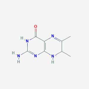 molecular formula C8H11N5O B13966732 4(1H)-Pteridinone, 2-amino-7,8-dihydro-6,7-dimethyl- CAS No. 5977-33-3