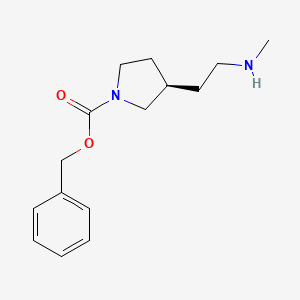 molecular formula C15H22N2O2 B13966740 (R)-benzyl 3-(2-(methylamino)ethyl)pyrrolidine-1-carboxylate 