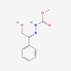 molecular formula C10H12N2O3 B13966747 Hydrazinecarboxylic acid, (2-hydroxy-1-phenylethylidene)-, methyl ester CAS No. 62501-40-0