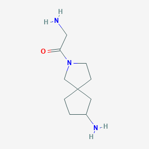 molecular formula C10H19N3O B13966751 2-Amino-1-(7-amino-2-azaspiro[4.4]nonan-2-yl)ethanone 