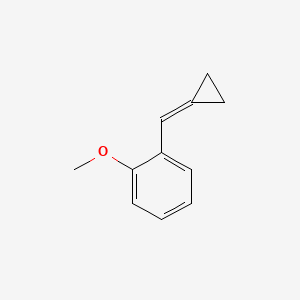 molecular formula C11H12O B13966759 1-(Cyclopropylidenemethyl)-2-methoxybenzene CAS No. 246180-25-6