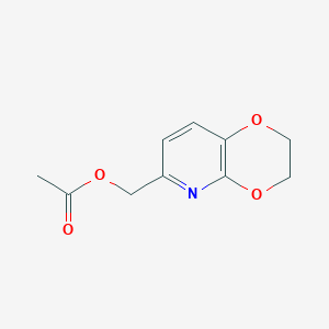 molecular formula C10H11NO4 B13966788 (2,3-Dihydro-[1,4]dioxino[2,3-b]pyridin-6-yl)methyl acetate 