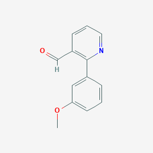 molecular formula C13H11NO2 B1396679 2-(3-甲氧基苯基)-吡啶-3-甲醛 CAS No. 958219-62-0