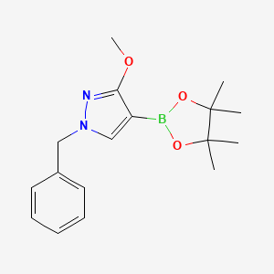 molecular formula C17H23BN2O3 B13966816 1-Benzyl-3-methoxy-4-(4,4,5,5-tetramethyl-1,3,2-dioxaborolan-2-YL)-1H-pyrazole 