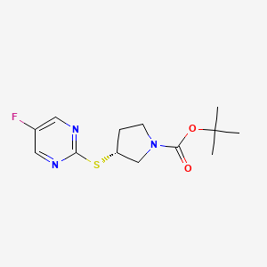 (R)-3-(5-Fluoro-pyrimidin-2-ylsulfanyl)-pyrrolidine-1-carboxylic acid tert-butyl ester