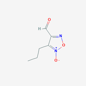 molecular formula C6H8N2O3 B139669 3-Propyl-4-furoxancarbaldehyde CAS No. 143423-06-7