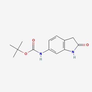 molecular formula C13H16N2O3 B1396691 tert-butyl N-(2-oxo-2,3-dihydro-1H-indol-6-yl)carbamate CAS No. 184021-91-8