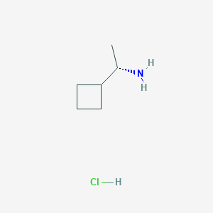 molecular formula C6H14ClN B1396694 (1S)-1-cyclobutylethan-1-amine hydrochloride CAS No. 1355969-30-0