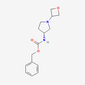 molecular formula C15H20N2O3 B1396696 (R)-Benzyl 1-(oxetan-3-yl)pyrrolidin-3-ylcarbamate CAS No. 1349807-54-0