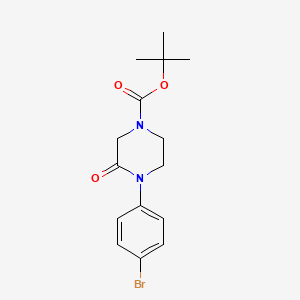 molecular formula C15H19BrN2O3 B1396706 叔丁基 4-(4-溴苯基)-3-氧代哌嗪-1-羧酸酯 CAS No. 1178953-47-3